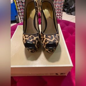 Animal print leopard print micheal kors heels